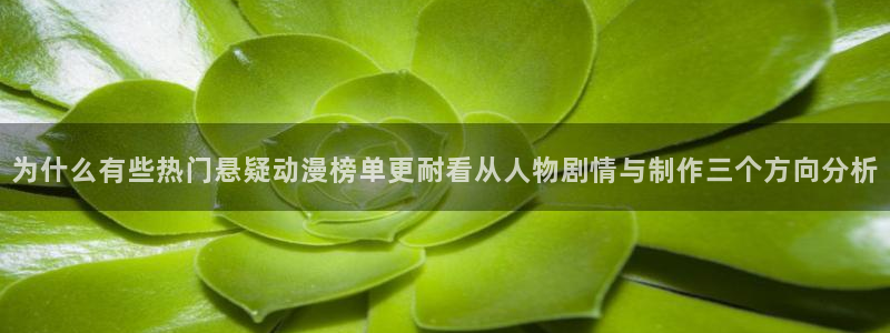 新番动画:为什么有些热门悬疑动漫榜单更耐看从人物剧情与制作三个方向分析
